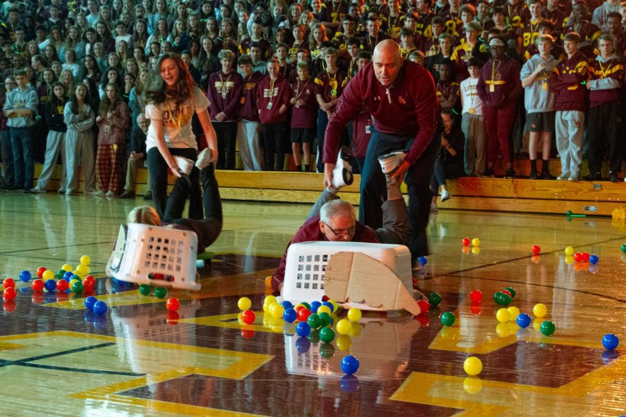 Human versions of hungry, hungry, hippos aren't just for Loyola pep rallies. Nursing homes have been playing as well to keep spirits up during shelter in place orders. 