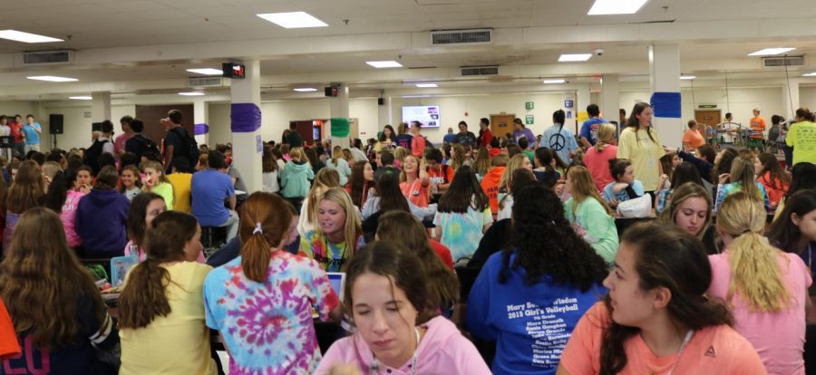 While students cant expect a crowded caf like this one from last years homecoming week, they will see an increase in friendly faces in the hall. Loyolas new plan will bring back 50% of the student population each day. 