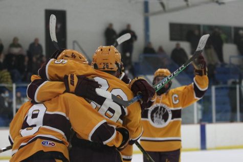 LAG celebrates a goal against tough rival GBN. The late January game was a preview of the series to come. 