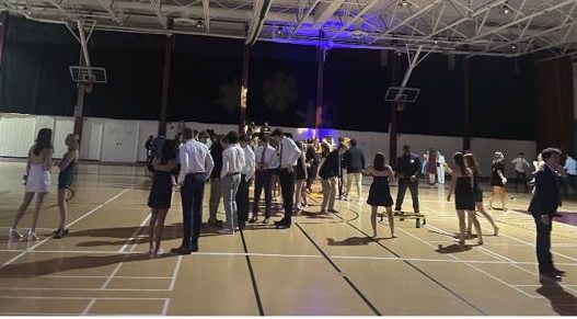 Juniors and seniors enjoy the Winter Formal. While not heavily attended, those who did come seemed to enjoy the spike ball and games. 