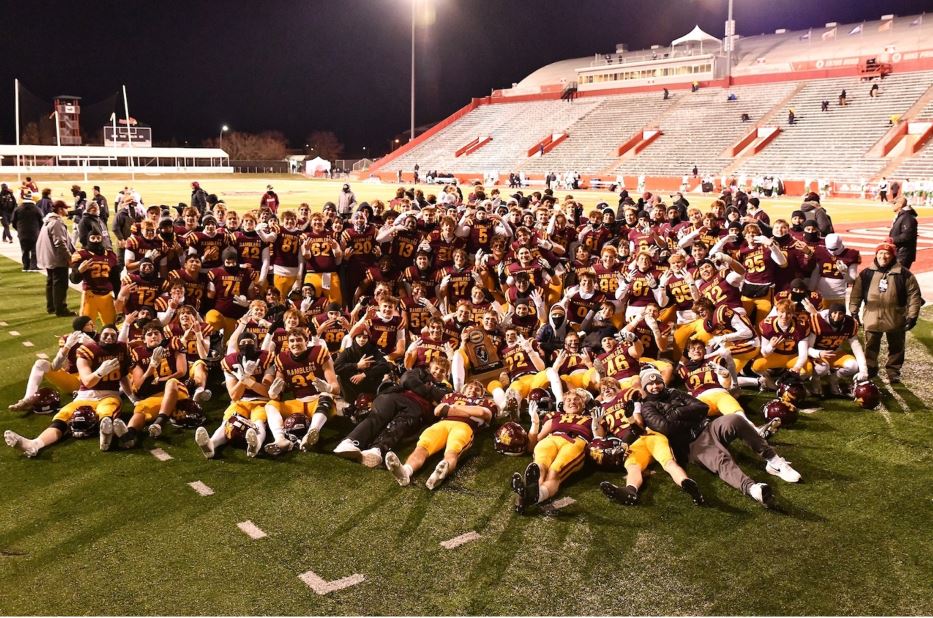 The Ramblers celebrate their third championship in as many years. 